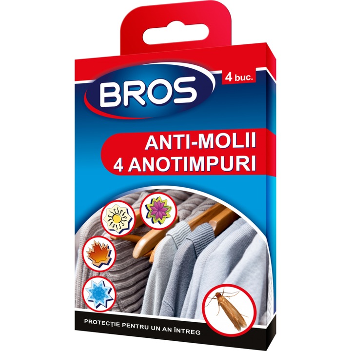 Suport de agatat pentru molii 4 sezoane, BROS 259 combaterea moliilor textile
