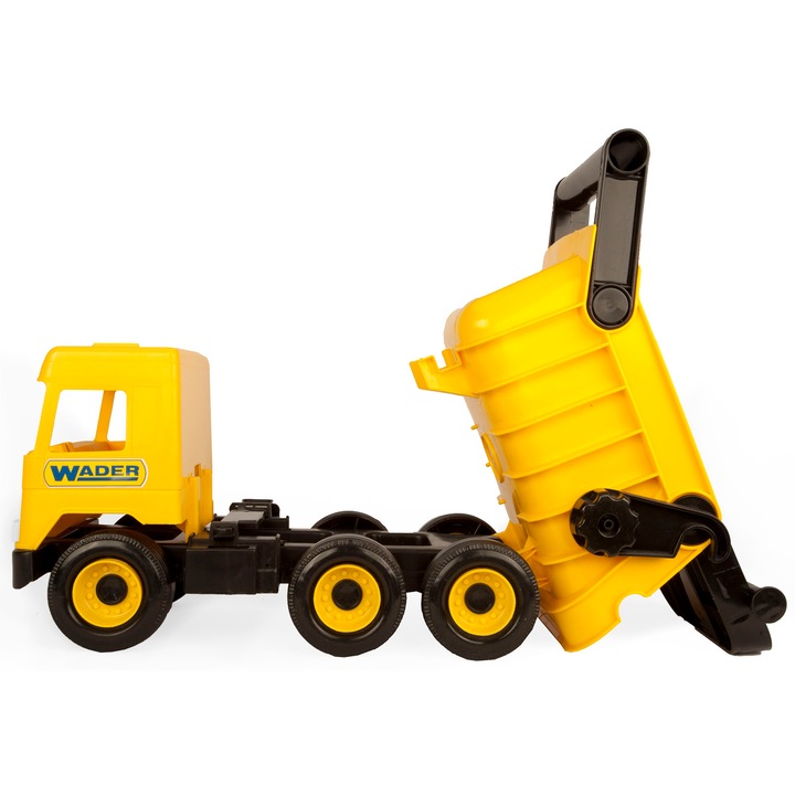 Masina de jucarie autobasculanta, WADER, 38 cm, Galben