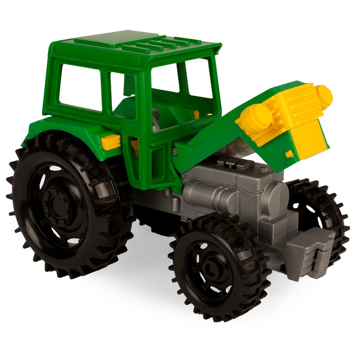 Tractor cu remorca pentru cai, Wader, multicolor, 30x15x10cm, set