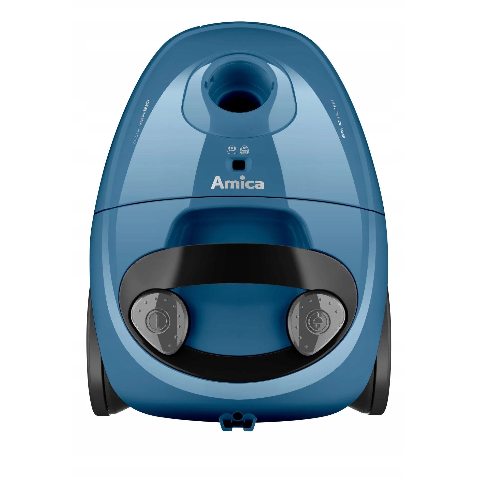 Aspirator cu sac Amica VM 1036, 850W, filtru EPA, reglare putere, sistem parcare verticala si orizontala, culoare alba