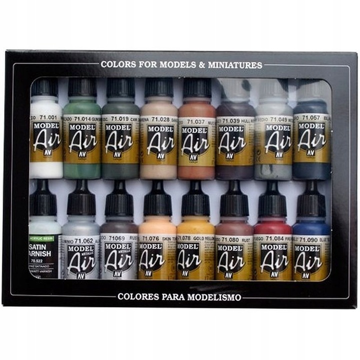 Комплект 16 акрилни бои Vallejo Railway Colors многоцветни 17ml