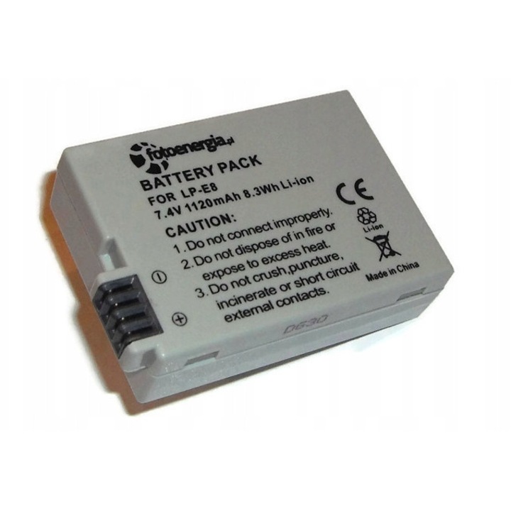 Acumulator Fotoenergia LP-E8 1120mAh 7.4V pentru Canon EOS 550D 600D 650D 700D Kiss X4