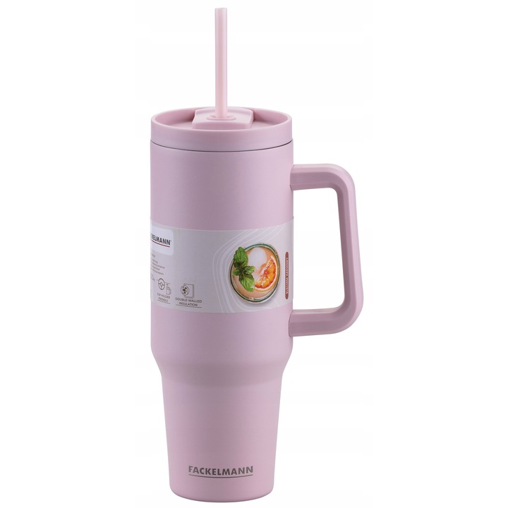 Cana termos Fackelmann 1200ml otel ceramica silicon