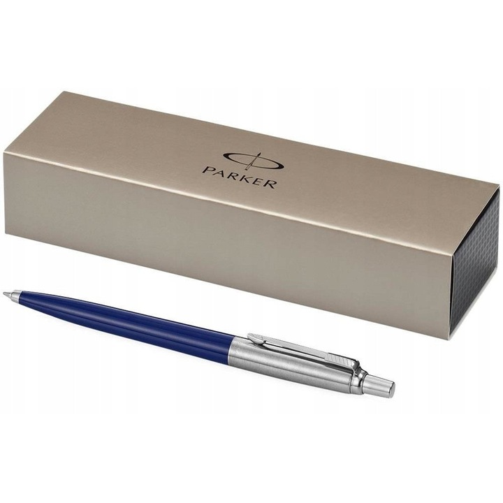 Химикалка с гел Parker Jotter синя сребриста 14x1см