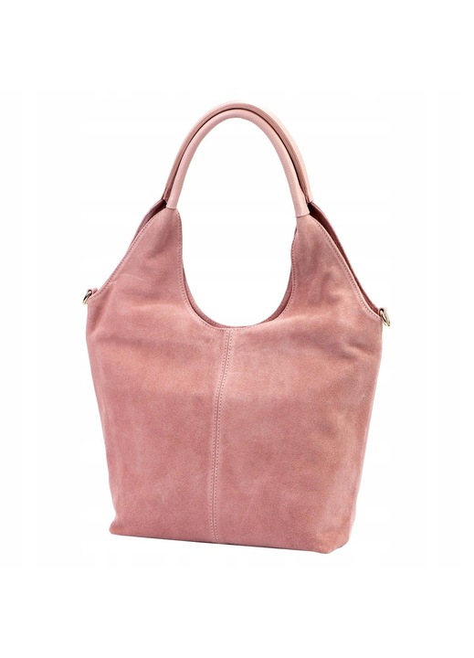 Geanta dama Vera Pelle tip sac din piele intoarsa pudra A4