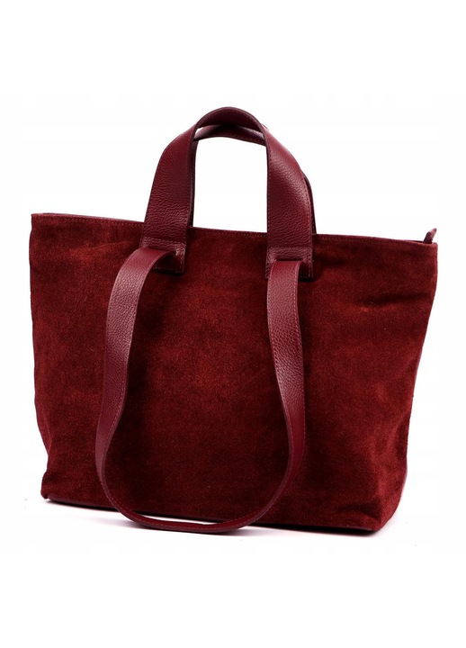 Geanta dama Vera Pelle shopper piele intoarsa A4