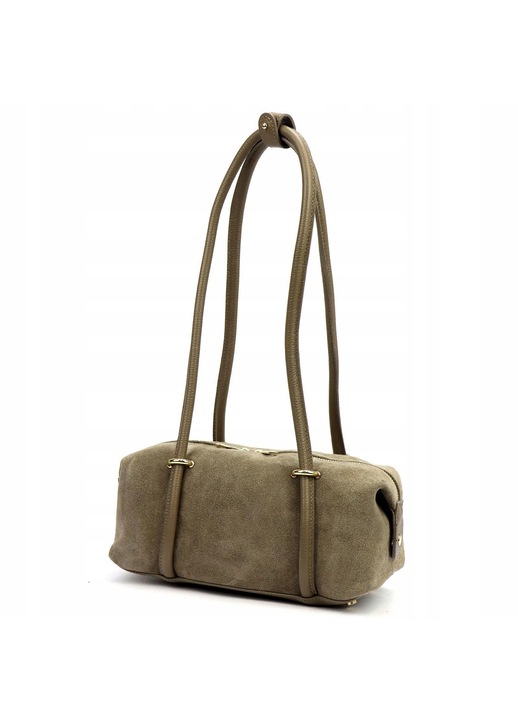 Geanta dama Vera Pelle Luka taupe 15x15x30cm piele naturala mica eleganta