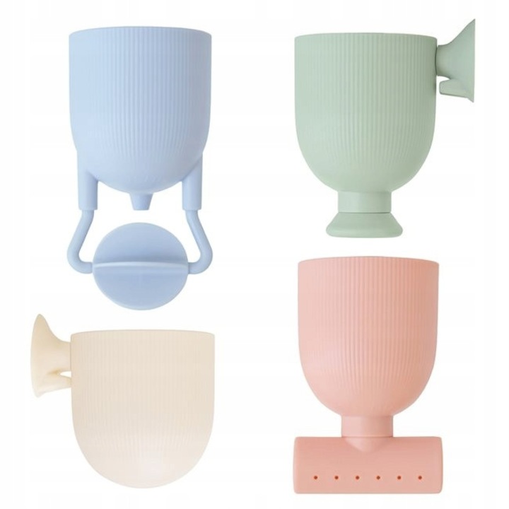 Mushie Pour & Play szilikon műanyag fürdőjáték szett 6.35x6.35x12.07cm