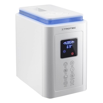Umidificator cu ultrasunete Trotec B5E, Higrostat, Display, Timer, Ionizare, Functie Sleep, Filtru de aer, Consum 25W/h Umidificator cu ultrasunete Trotec B5E, Higrostat, Display, Timer, Ionizare, Functie Sleep, Filtru de aer, Consum 25W/h