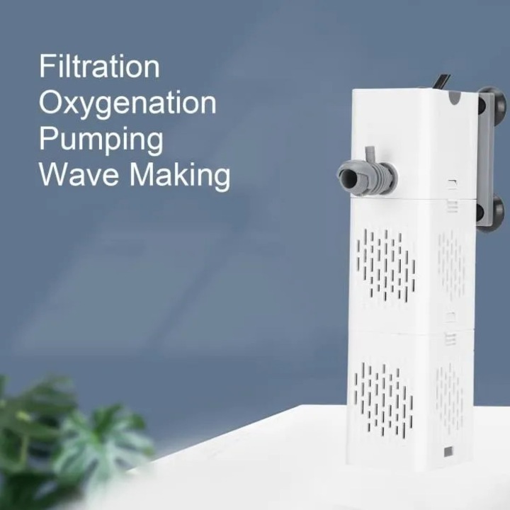 Filtru acvariu intern silent submersibil 15x10x8cm