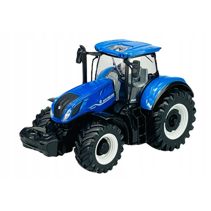 New Holland T7.315 traktor Bburago fém, levehető fülkével 15x11x8cm