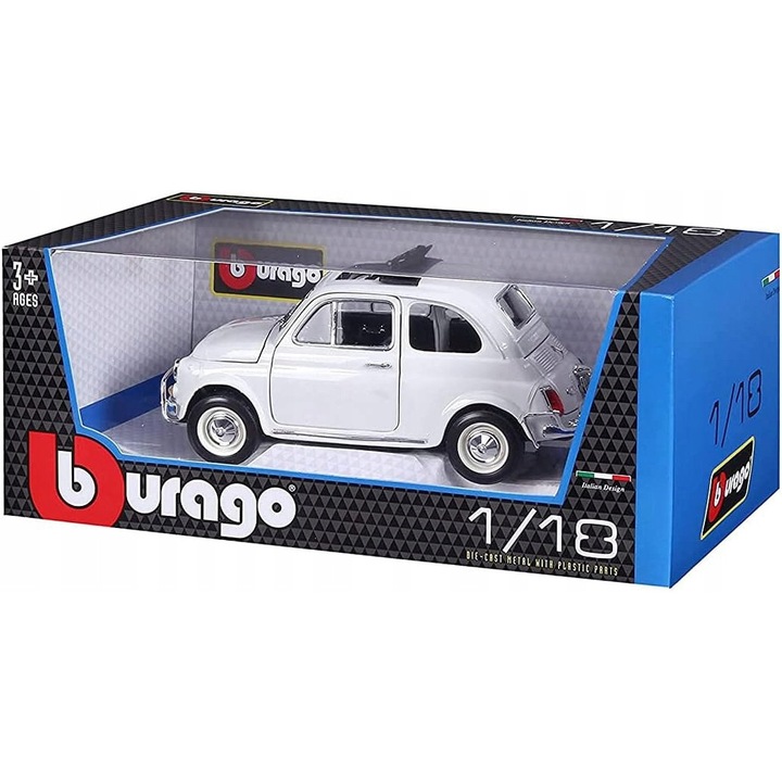 Bburago Fiat 500 1965 fém modellautó 1:18