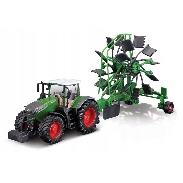 Traktor Fendt 1050 Vario Bburago zöld kaparóval 28x5.5cm