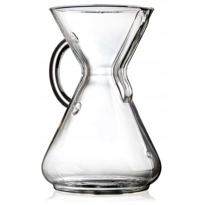 Cafetiera Chemex 10 cani sticla termorezistenta maner sticla transparent 10x20cm