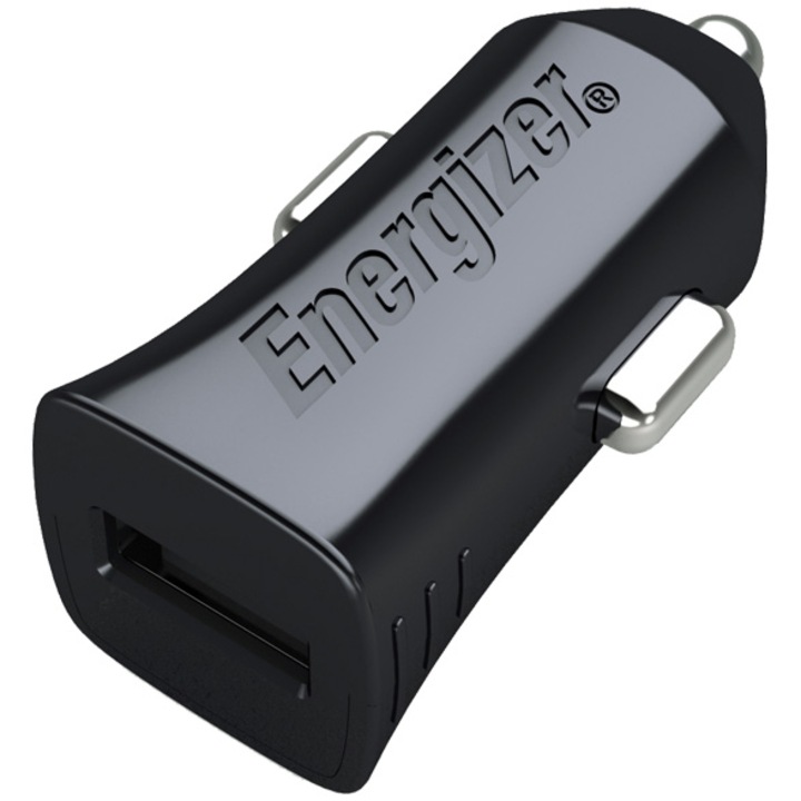 Energizer Autós töltő csomag, Autós tartó + Autós töltő + MicroUSB kábel, 1A, Tapadókorong markolat, Fekete