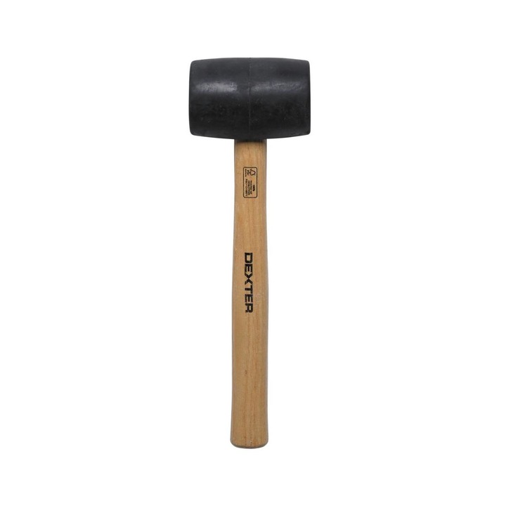Ciocan cauciuc Dexter 615g maner lemn 26cm