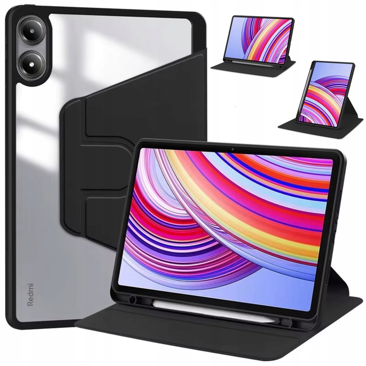 Husa tableta Strado Xiaomi Redmi Pad 2 PRO 12.1 rotativa 360 cristal transparent
