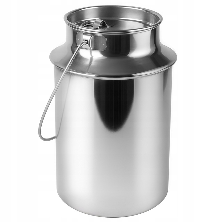 Tejkiöntő kanna, rozsdamentes acél, 7,5L, légmentesen záródó fedél, ergonomikus fogantyú