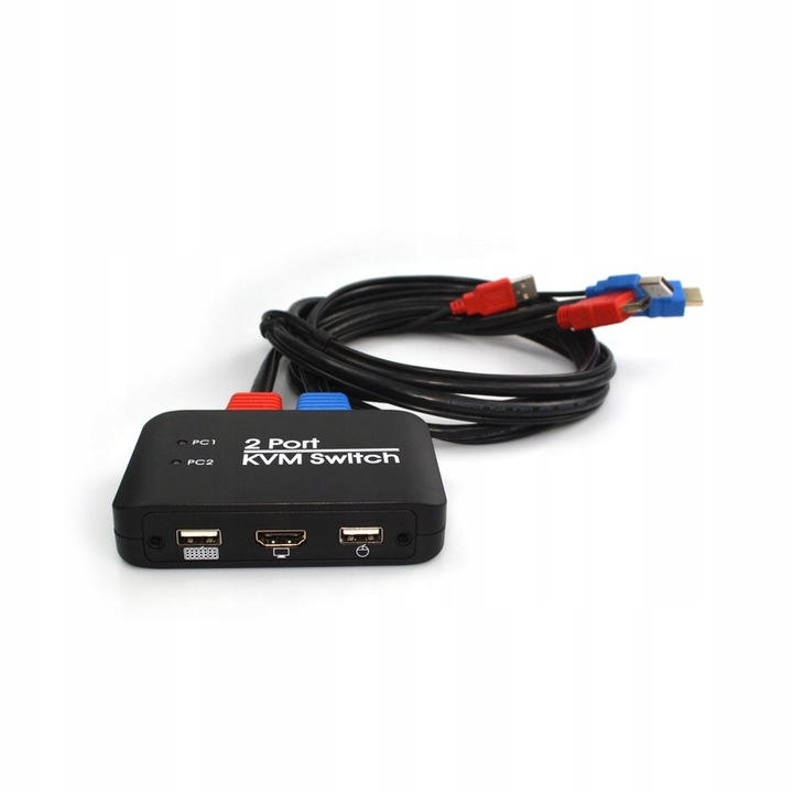 KVM kapcsoló Spacetronik SPH-KVM21 USB HDMI 2x1 4K60Hz 105x70x23mm