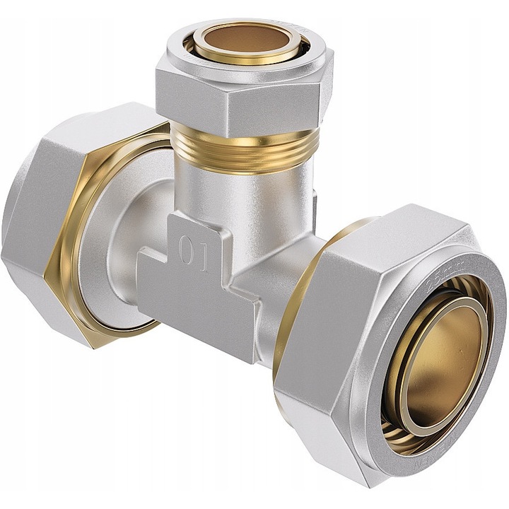 Mexen PEX-S hármas csatlakozó 32x20x32 mm nikkelezett