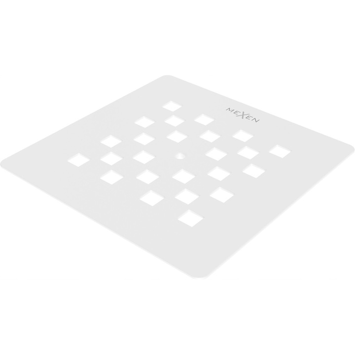 Mexen Stone+ fehér kádlefolyó 13,2x13,2cm rozsdamentes acélból