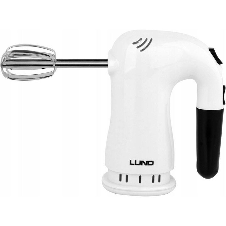 Lund kézi mixer 200W 5 sebesség fehér 14x8.5x20cm szett