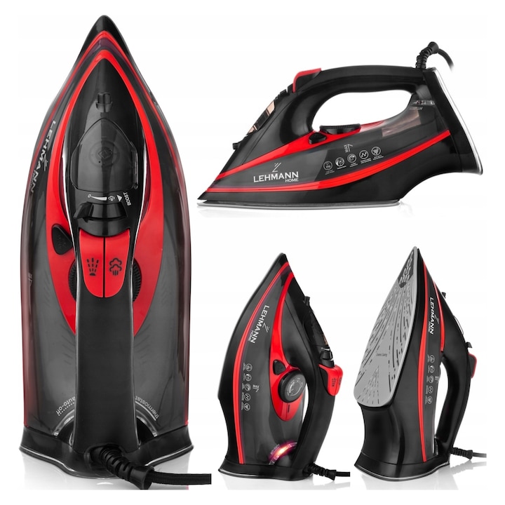 Fier de calcat cu abur Lehmann Strokkur V2 ceramic 3000W anti-picurare 13,7x31,5x15,7cm