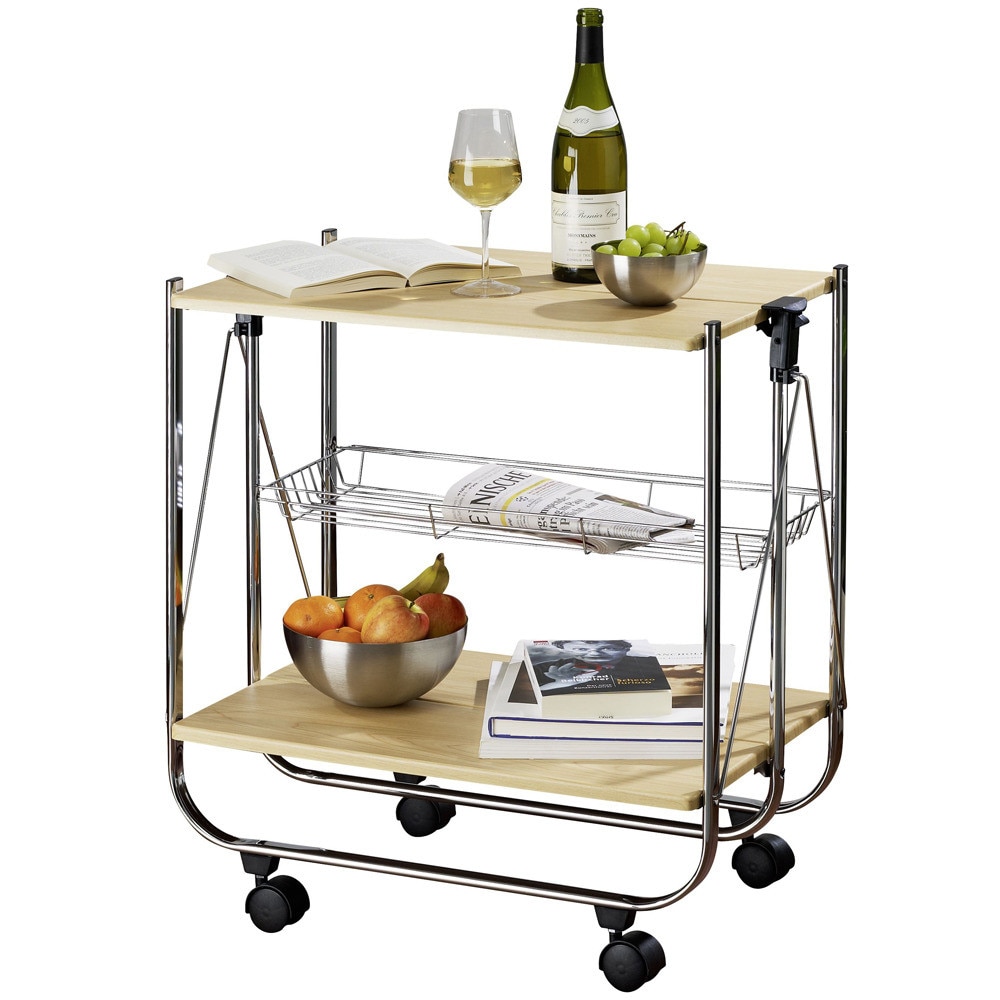 Masa multifunctionala cu roti Deluxe Dinett Wenko, MDF, Maro