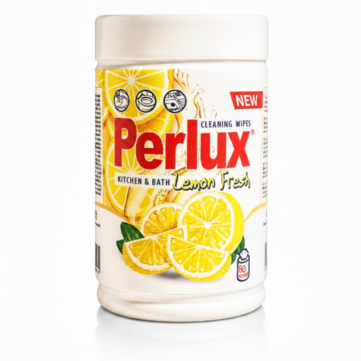 Perlux fürdőszobai és konyhai tisztítókendő Lemon Fresh
