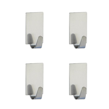 Set 4 agatatoare cuier Wenko, Otel inoxidabil, 3.5 cm inaltime, 1.8 cm latime, Argintiu Set 4 agatatoare cuier Wenko, Otel inoxidabil, 3.5 cm inaltime, 1.8 cm latime, Argintiu