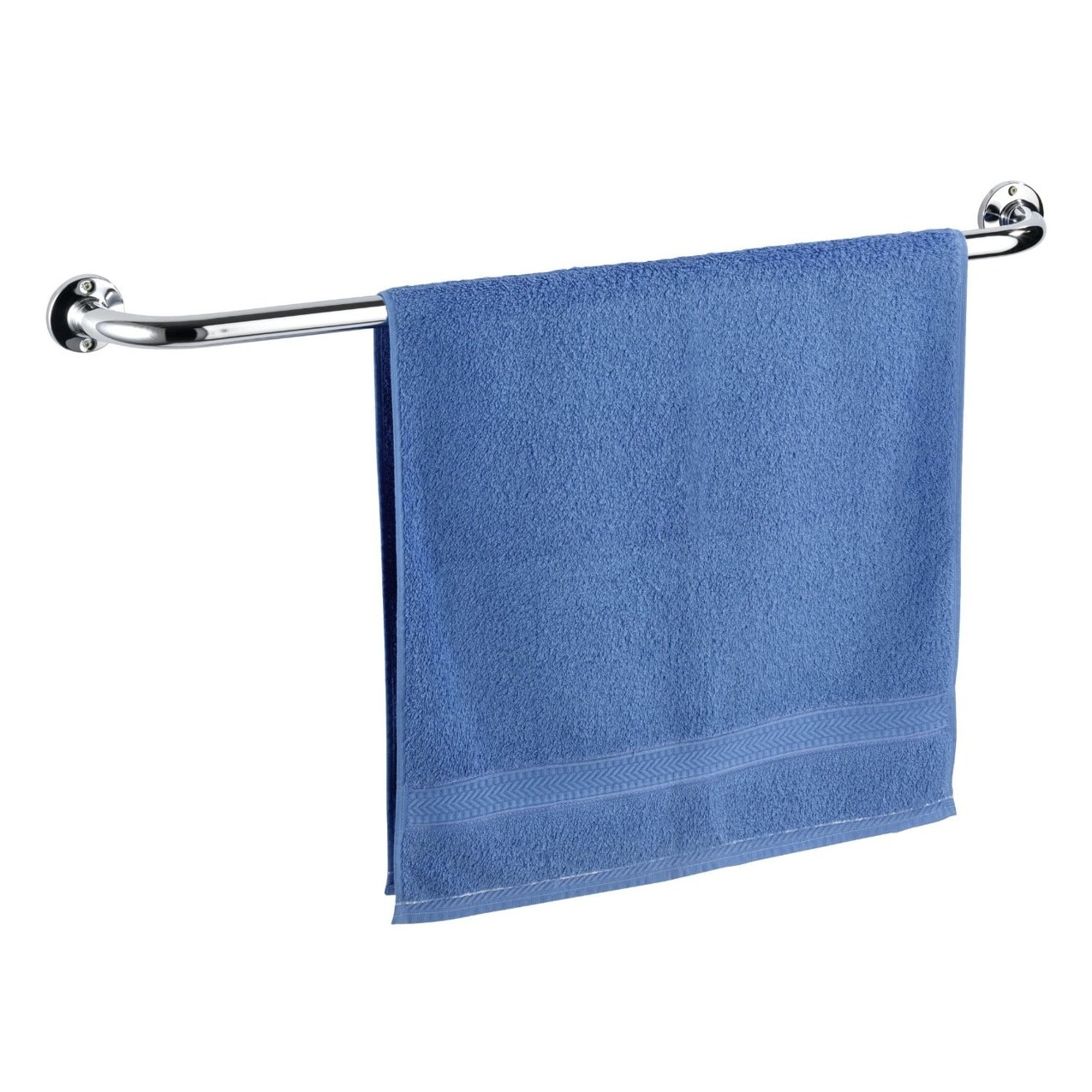 Suport metalic pentru uscarea prosoapelor, Wenko, 80 cm, argintiu