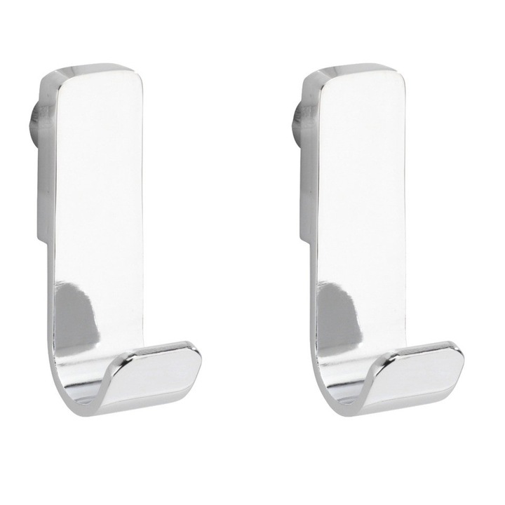 Set 2 agatatoare Wenko, Polipropilena/Crom, Argintiu