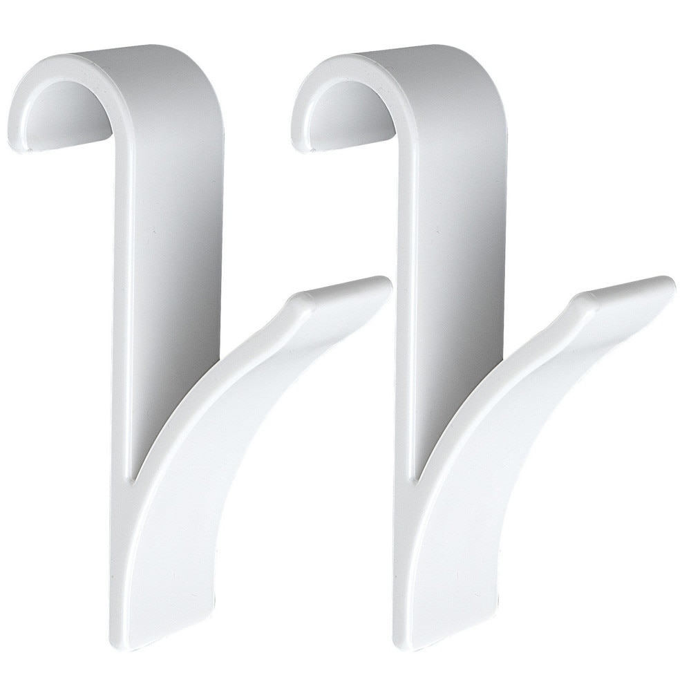 Set 2 umerase pentru haine Wenko, Plastic, Alb