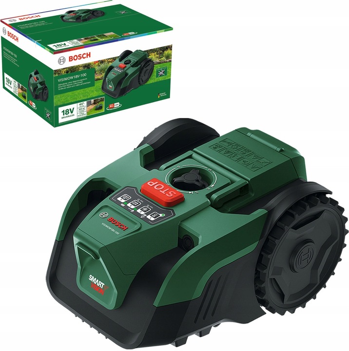 Автоматична косачка Bosch VISIMOW 18V-100 безчеткова 100m2 18V 4,0Ah