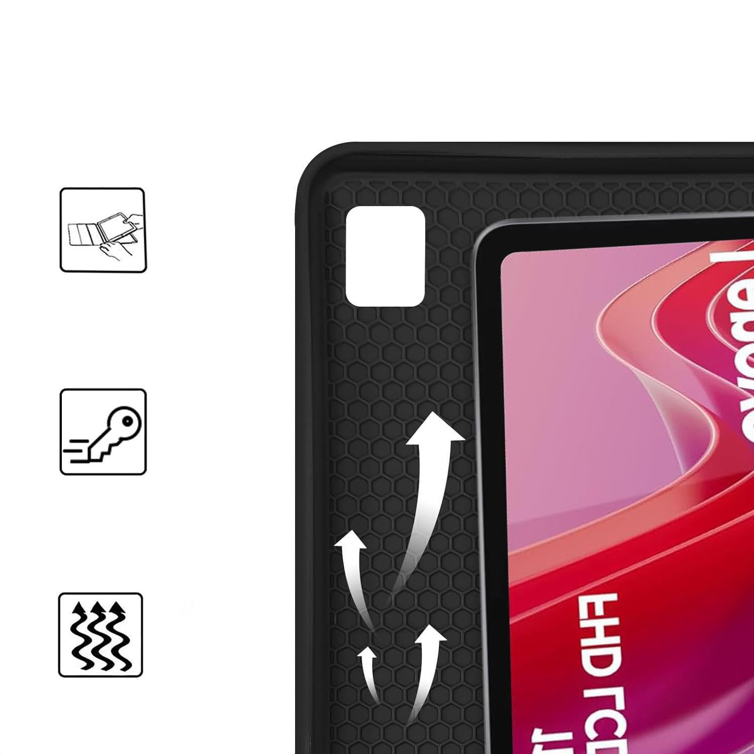 Husa cu tastatura, Supero, compatibil Lenovo, pentru Tab M11 10.95" / Tab K11E 11" (TB330/TB-331FC/TB-330FU/TB-330XU), tastatura magnetica Bluetooth, suport reglabil pentru unghiuri multiple, spate dur rezistent la zgarieturi, suport pentru stylus