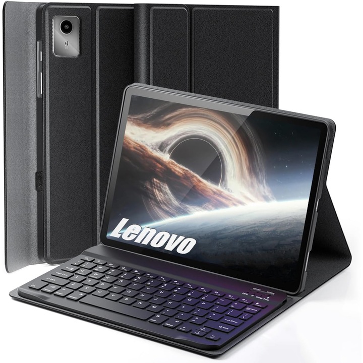 Husa cu tastatura, Supero, compatibil Lenovo, pentru Tab M11 10.95" / Tab K11E 11" (TB330/TB-331FC/TB-330FU/TB-330XU), tastatura magnetica Bluetooth, suport reglabil pentru unghiuri multiple, spate dur rezistent la zgarieturi, suport pentru stylus