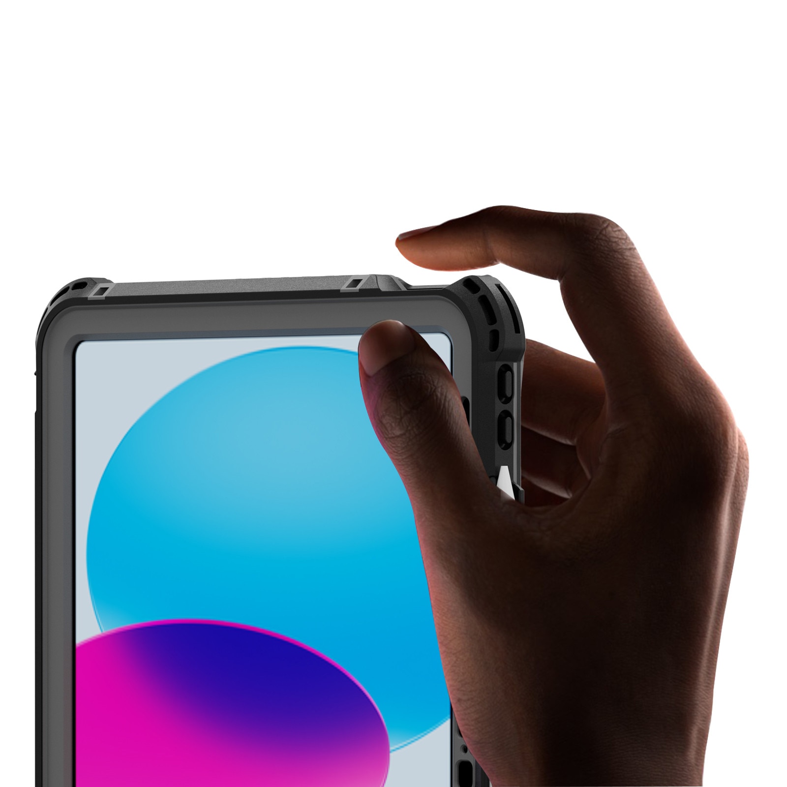 Husa impermeabila, Supero, compatibila cu iPad, protectie 360° IP68, pentru iPad 11" 11 GEN 2025 / 10.9" 10 GEN 2022, material TPU+PC, cu protectie camera, curea umar si maner, margini intarite, transparenta touchscreen, anti-alunecare, rezistent la