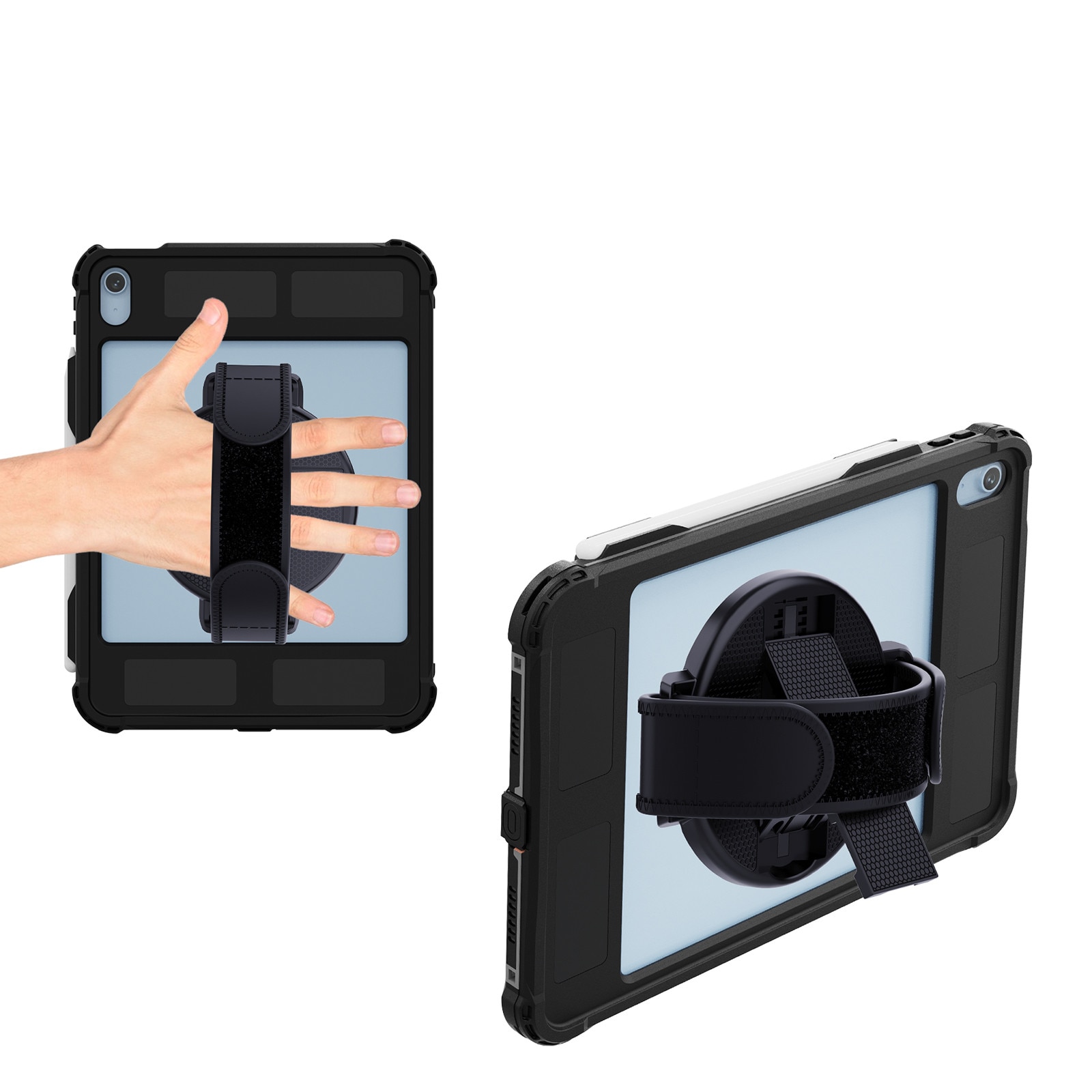 Husa impermeabila, Supero, compatibila cu iPad, protectie 360° IP68, pentru iPad 11" 11 GEN 2025 / 10.9" 10 GEN 2022, material TPU+PC, cu protectie camera, curea umar si maner, margini intarite, transparenta touchscreen, anti-alunecare, rezistent la