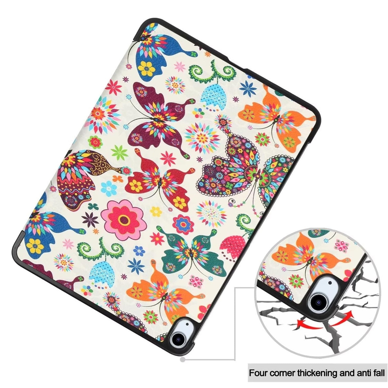 Husa pentru Apple iPad 10 / iPad 11 (A16) (10.9"-11"), ButterflyEffect, Imprimeu Fluturi, Protectie completa, Multicolor