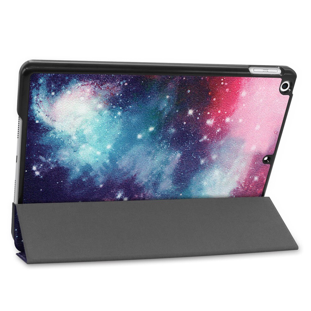 Husa pentru Apple iPad 10.2" (Gen 7/8/9 2019/2020/2021), GalaxyPrint, Imprimeu stele, Protectie completa, Multicolor