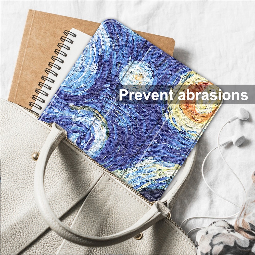 Husa pentru Apple iPad 10 / iPad 11 (A16) (10.9"-11"), StarryNight, Imprimeu Van Gogh, Protectie completa, Albastru