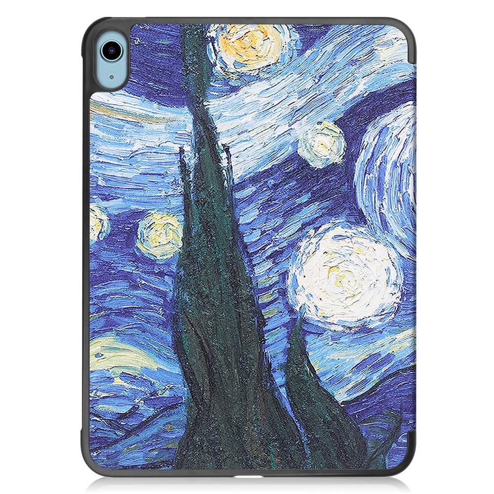Husa pentru Apple iPad 10 / iPad 11 (A16) (10.9"-11"), StarryNight, Imprimeu Van Gogh, Protectie completa, Albastru