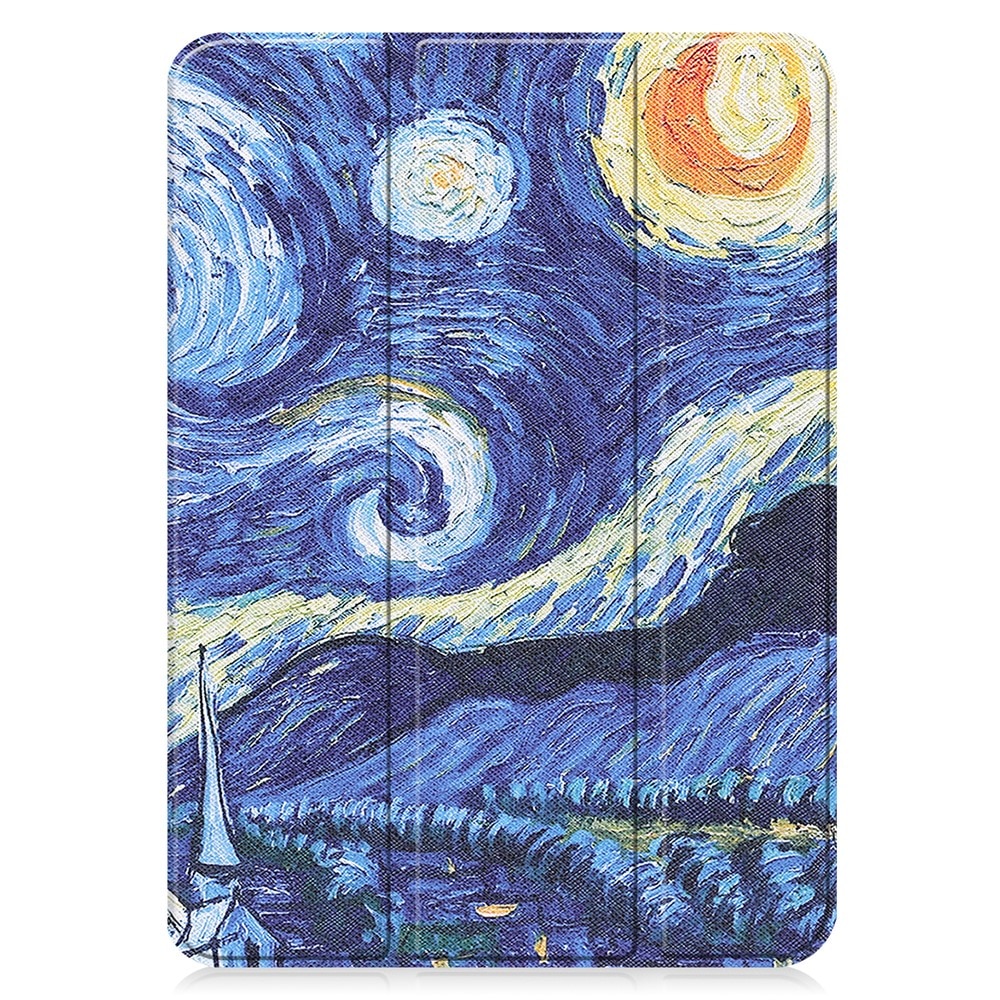 Husa pentru Apple iPad 10 / iPad 11 (A16) (10.9"-11"), StarryNight, Imprimeu Van Gogh, Protectie completa, Albastru