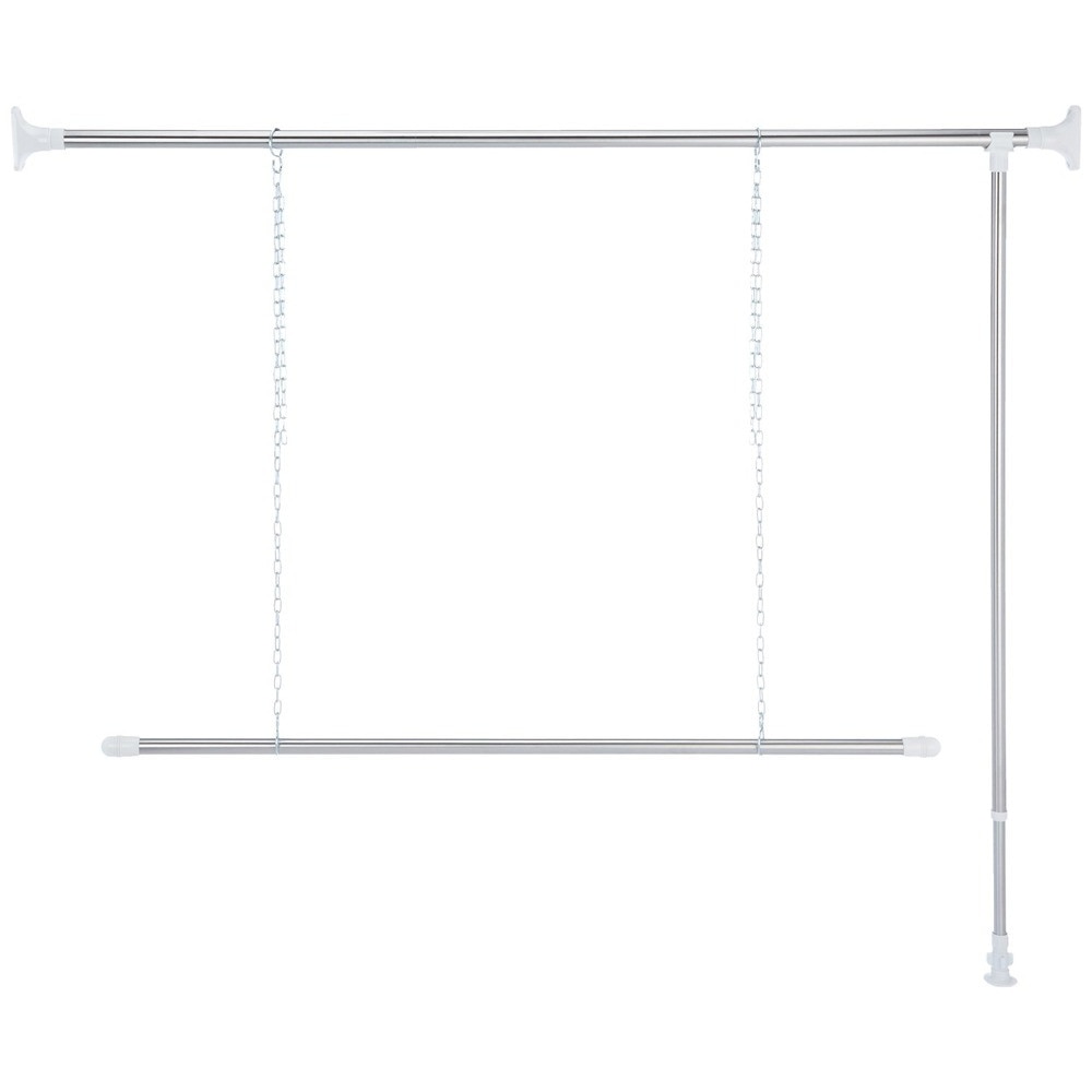 Organizator telescopic pentru haine Wenko, 3 Piese, Argintiu