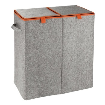 Cos de rufe Wenko Duo, 2 compartimente, 82 L, Gri Cos de rufe Wenko Duo, 2 compartimente, 82 L, Gri