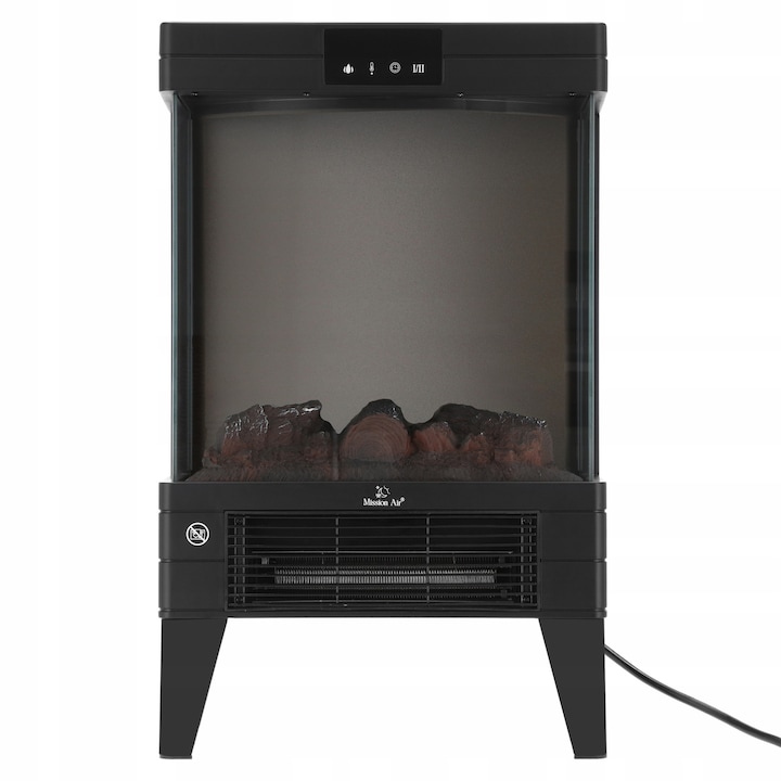 Semineu electric Mission Air Aspen, 2000W, negru, 52x32x18cm