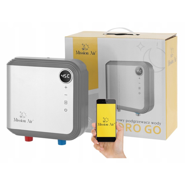 Incalzitor apa instant Mission Air Hydro Go 7kW WiFi alb 22.5x20.5x8cm