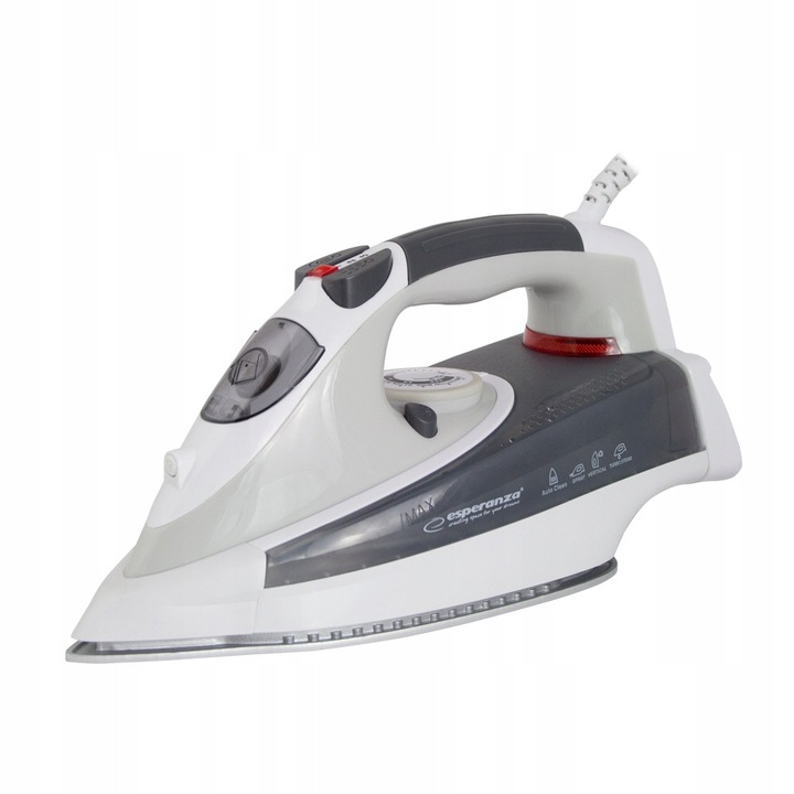Fier de calcat cu aburi Esperanza 2400W ceramic gri 12,2x29,5x15cm 1,26kg