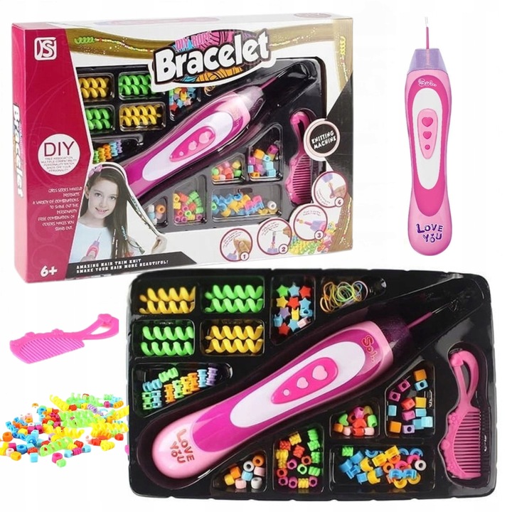 Set frumusete impletituri par For Fun accesorii multicolor 35x25x6cm