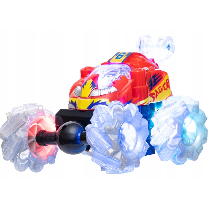 Masinuta For Fun, telecomanda, LED, albastru-argintiu, compacta
